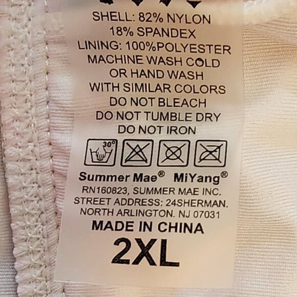 Summer Mae Women's Floral Swim Dress Tummy Control One Piece Swimsuit XXL NWT - Picture 10 of 10